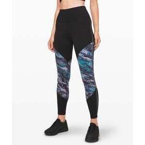 Lululemon Run to Reset Tight 25" in Black Frozen Island Multi 2 $12
